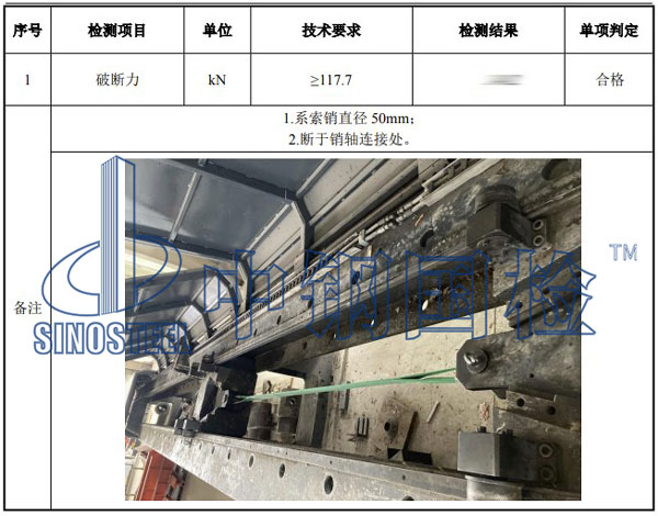 吊索具檢測項目結果